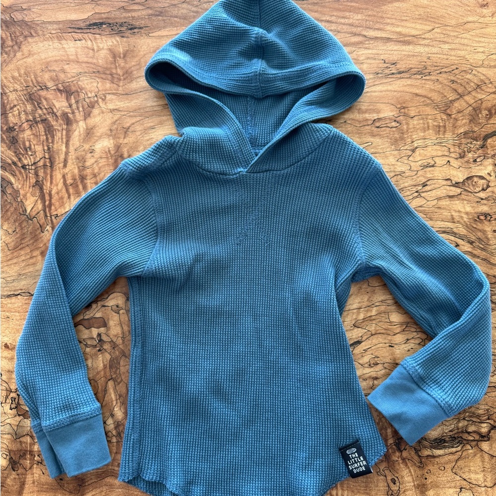 Blue Waffle Hoodie - 3T